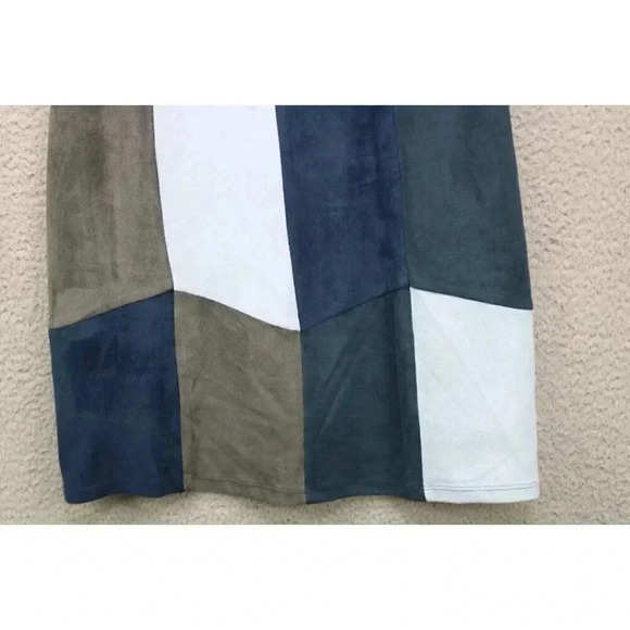 Skies are Blue Sheath Dress-Faux Suede-Size Small-Color Block - Picture 4 of 11